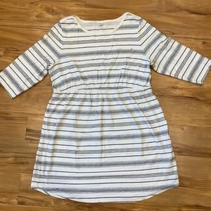 Navy and White Dress